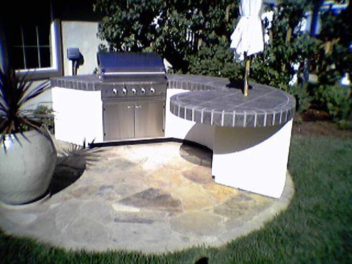 bbq custom curved Island